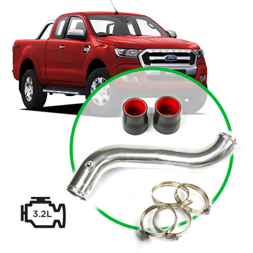 SAAS Intercooler Polish Alloy Pipe Cold Side Ranger / BT50 3.2L