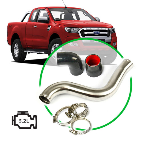 SAAS Intercooler Stainless St Pipe Hot Side Ranger / BT50 3.2L