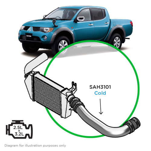 SAAS Intercooler Polish Alloy Cold Triton 2.5- 3.2L ML-MN
