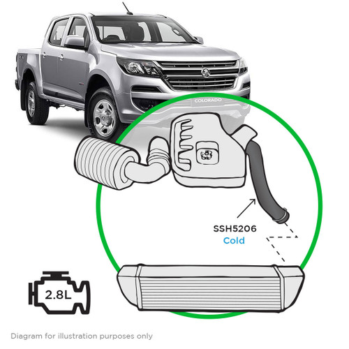 SAAS Silicone Intercooler Pipe Cold RG Colorado DURAMAX 2.8L TD