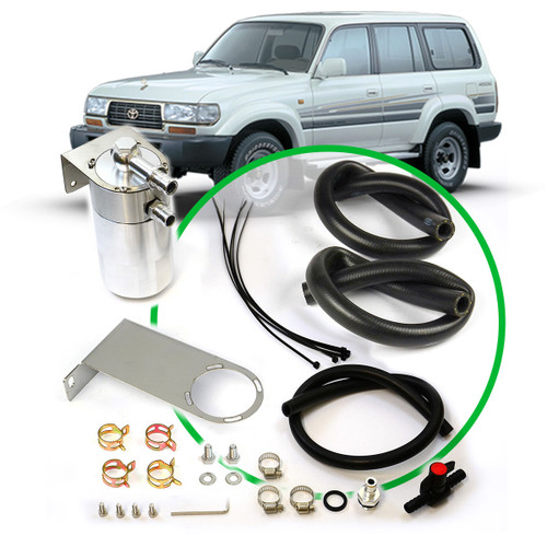 Oil Catch Tank Full Kit Landcruiser 80 Series 1HD 90-98