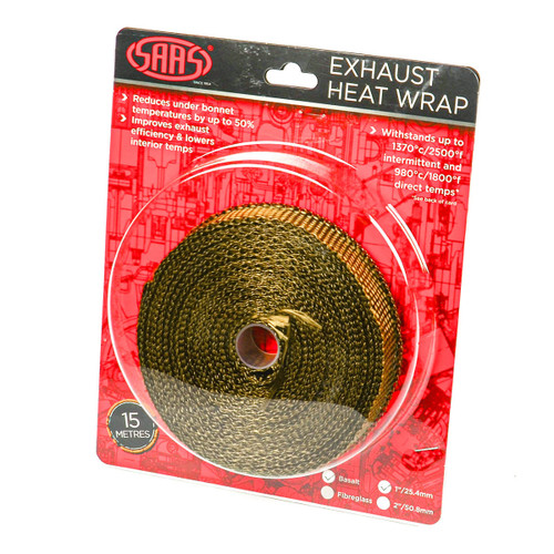 Exhaust Wrap Basalt Titan 25mm (1in) x 15m