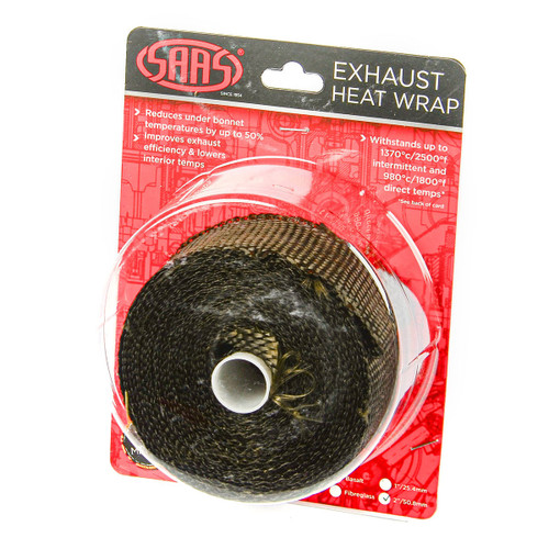 Exhaust Wrap Basalt Black 50mm (2in) x 10m