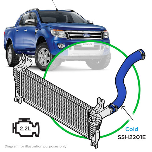 Silicone I/Cool Blue Cold Top Pipe Ranger/BT50 2011-On 2.2