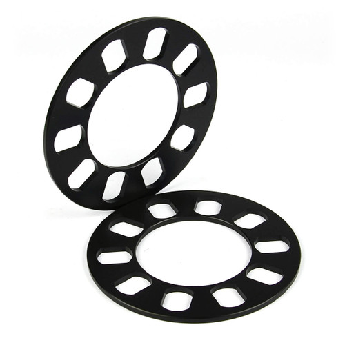 Wheel Spacer x 2 Univ 5 Stud 5 mm Black