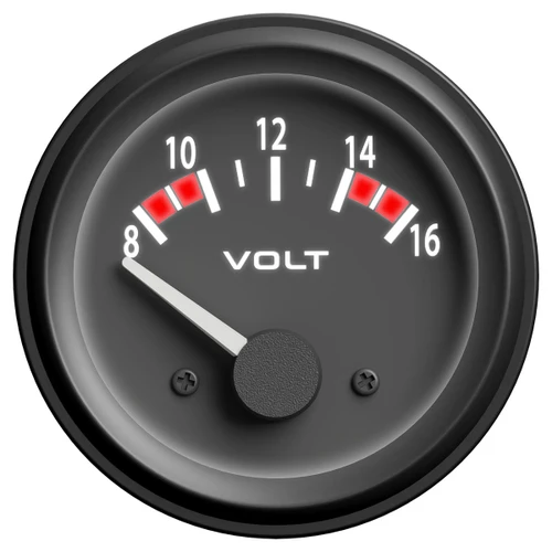Volt Gauge Black Autoline 8v - 16v