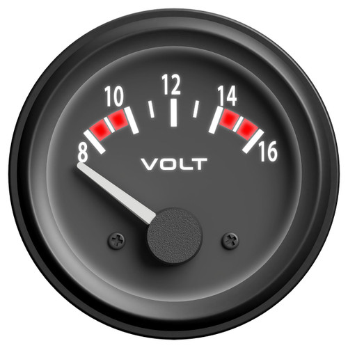 Volt Gauge Black Autoline 8v - 16v