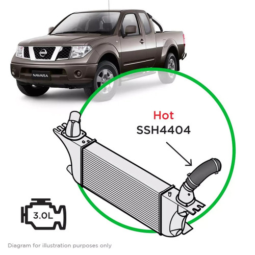 SAAS Nissan Navara D40 Pathfinder R51 V9X V6 Silicone Intercooler Hot Side