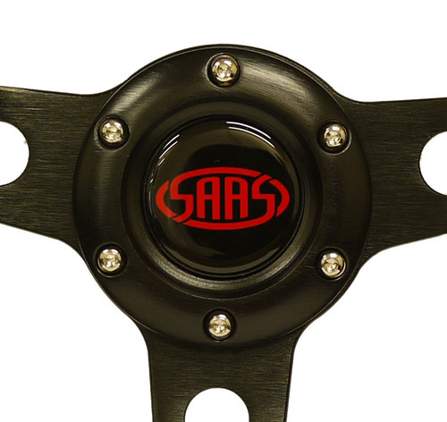 SAAS Retro Leather Black Steering Wheel