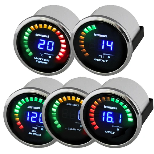 Autotecnica 52mm Electronic Digital Gauge Oil Pressure