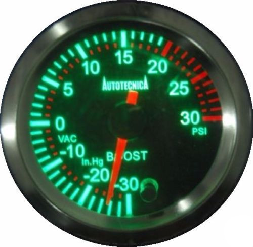 Autotecnica 52mm Gauge BOOST Black Face multi colour