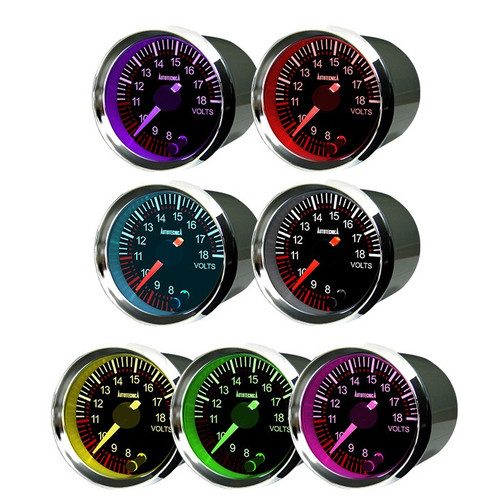 Autotecnica 52mm Gauge BOOST Black Face multi colour