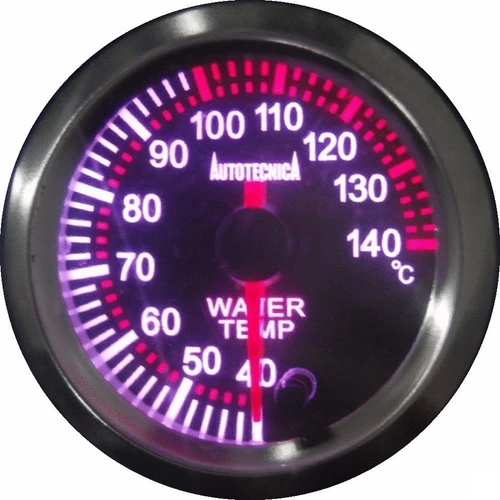 WATER TEMPERATURE 52mm Analogue Gauge Autotecnica 7 Colours 12v guage Black Temp