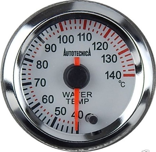 WATER TEMPERATURE 52mm Analogue Gauge by Autotecnica 7 Colours 12v guage