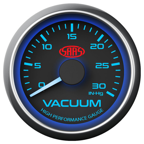 SAAS Vacuum Gauge Black 52mm