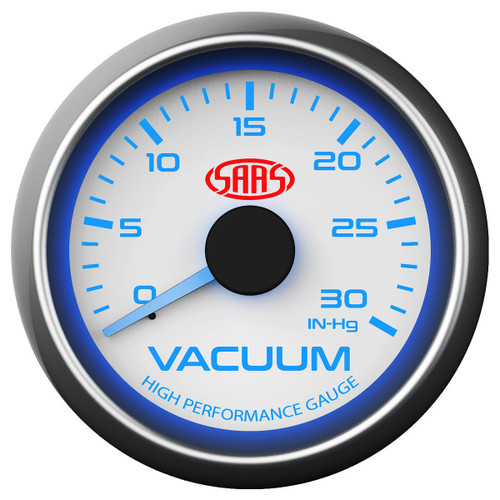 SAAS Vacuum Gauge White 52mm