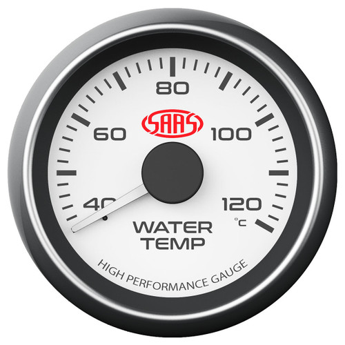 SAAS Water Temperature Gauge White 52mm