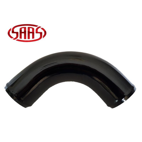 SAAS 90 Deg Pipe 76x250mm Black Anodised Aluminium Cold Air Intake