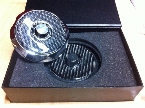 Chrome Billet Carbon Top Strut Cover