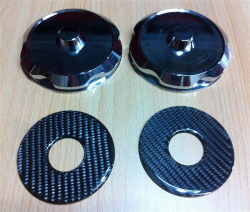 Chrome Billet Carbon Top Strut Cover