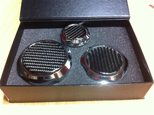 Billet Aluminium Styling Caps with Carbon Top