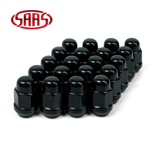 Wheel Nut Acorn Bulge Black 35mm