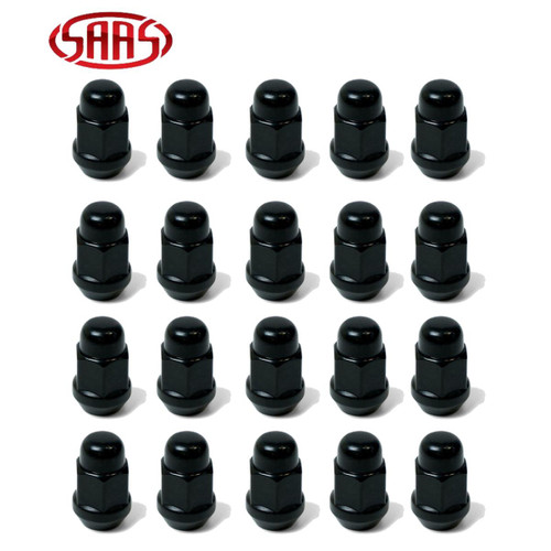 Wheel Nut Acorn Bulge Black 35mm