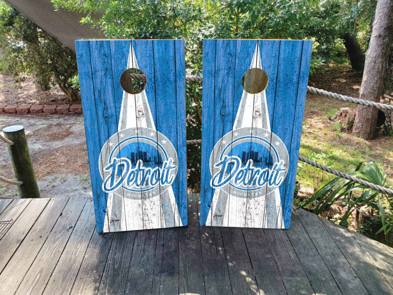 Premium Detroit Football Team Cornhole Boards