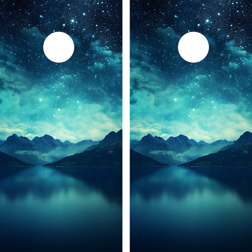 Embark on a cosmic journey with our stellar cornhole boards, featuring captivating designs inspired by the stars and the universe! Transform your outdoor gaming experience into an intergalactic adventure with custom wraps that showcase the beauty of cosmic landscapes. Elevate your cornhole set with these personalized and mesmerizing backgrounds, making every toss a celestial celebration.