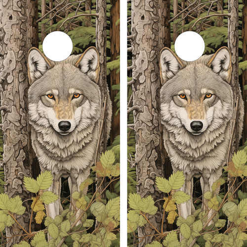 Elevate your cornhole game with the spirit of the wild – our wolf-themed boards are designed to make a statement. Embrace the mystique and strength of wolves with custom designs that showcase these majestic creatures. Transform your outdoor gaming into a wolf-inspired adventure, adding a touch of nature's beauty to every toss.