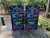 Cornhole boards featuring different phrases of a drinking game in neon colors. Phrases include safe zone, guys drink, girls drink, opponent drinks, choose who drinks, everyone drinks, shotgun, safe zone, toast, chug for 10 seconds, partner drinks, make up a rule