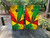 Cornhole boards featuring a Jamaican flag and pot leaves