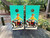 "Pin-Up Girl Cornhole Boards Design 1 featuring vintage beach scene with retro pin-up girl artwork and coastal background"