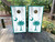"White Washed South Carolina Professional Cornhole Boards featuring rustic white wood design with South Carolina state outline and coastal theme"