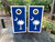 "Navy South Carolina Professional Cornhole Boards featuring state outline with navy blue theme and coastal beach design"