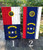 "North Carolina Professional Cornhole Boards featuring state outline, coastal design, and beach theme with ocean waves"