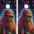"Space Bigfoot Cornhole Boards Design 8 featuring Bigfoot silhouette with galaxy background, stars, and cosmic night sky"