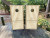 beige wedding cornhole boards