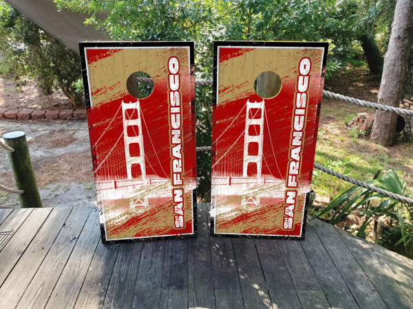 San Francisco Sports Themed Cornhole Board Wraps!