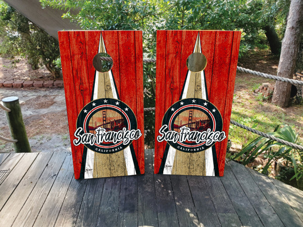 San Francisco Sports Color Cornhole Boards!