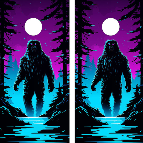 Unleash the mystery on your cornhole boards with our Bigfoot-themed boards! Capture the intrigue of the elusive creature with custom designs that bring the legend to life.