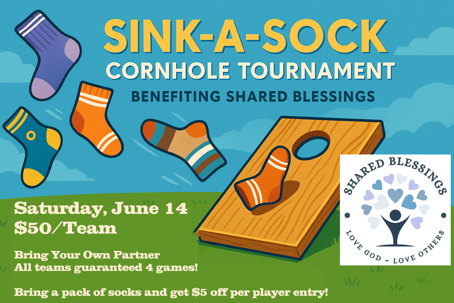 Sink a Sock Cornhole Tournament