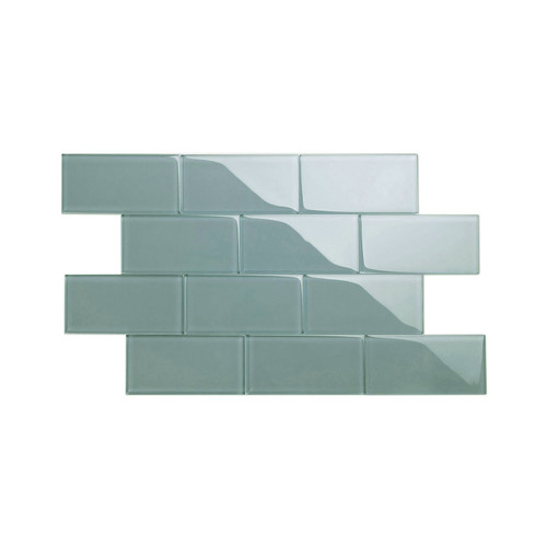 Giorbello Glass Subway Tile, 3 x 6, Slate