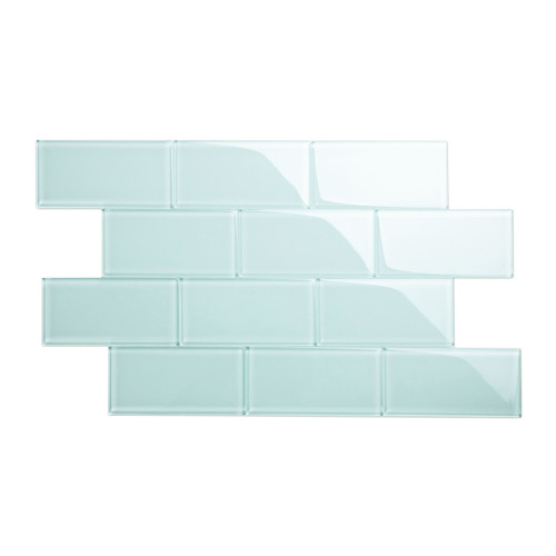 Giorbello Glass Subway Tile, 3 x 6, Baby Blue