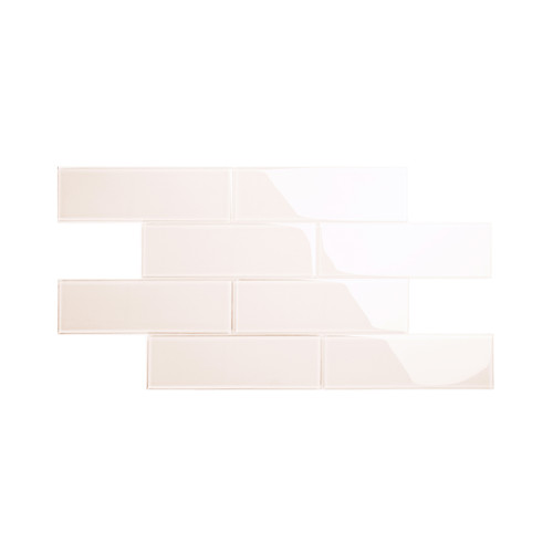 Giorbello Glass Subway Tile, 4 x 12, Rose Pale Pink