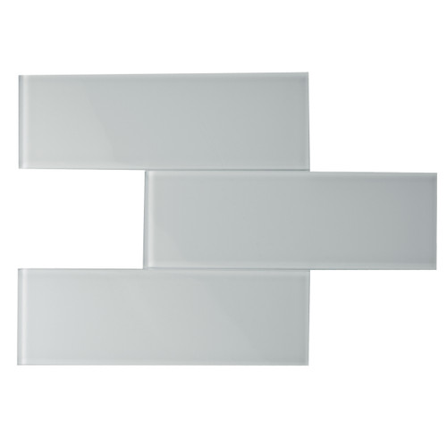 Glass Subway Tile 3"x 9"- True Gray