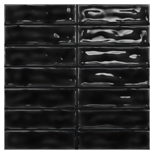 Lineas Ceramic 8x8 Tile - Black