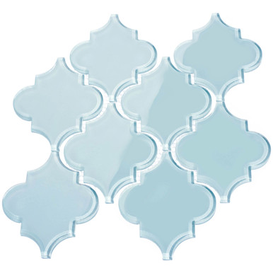 Glass Arabesque Tile – Morning Sky Blue