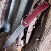 MAROON BURLAP MICARTA