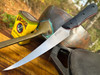 *CUSTOM SHOP* MAGNACUT BONING KNIFE W/ BLACK JUTE MICARTA SCALES/RED G-10 LINERS